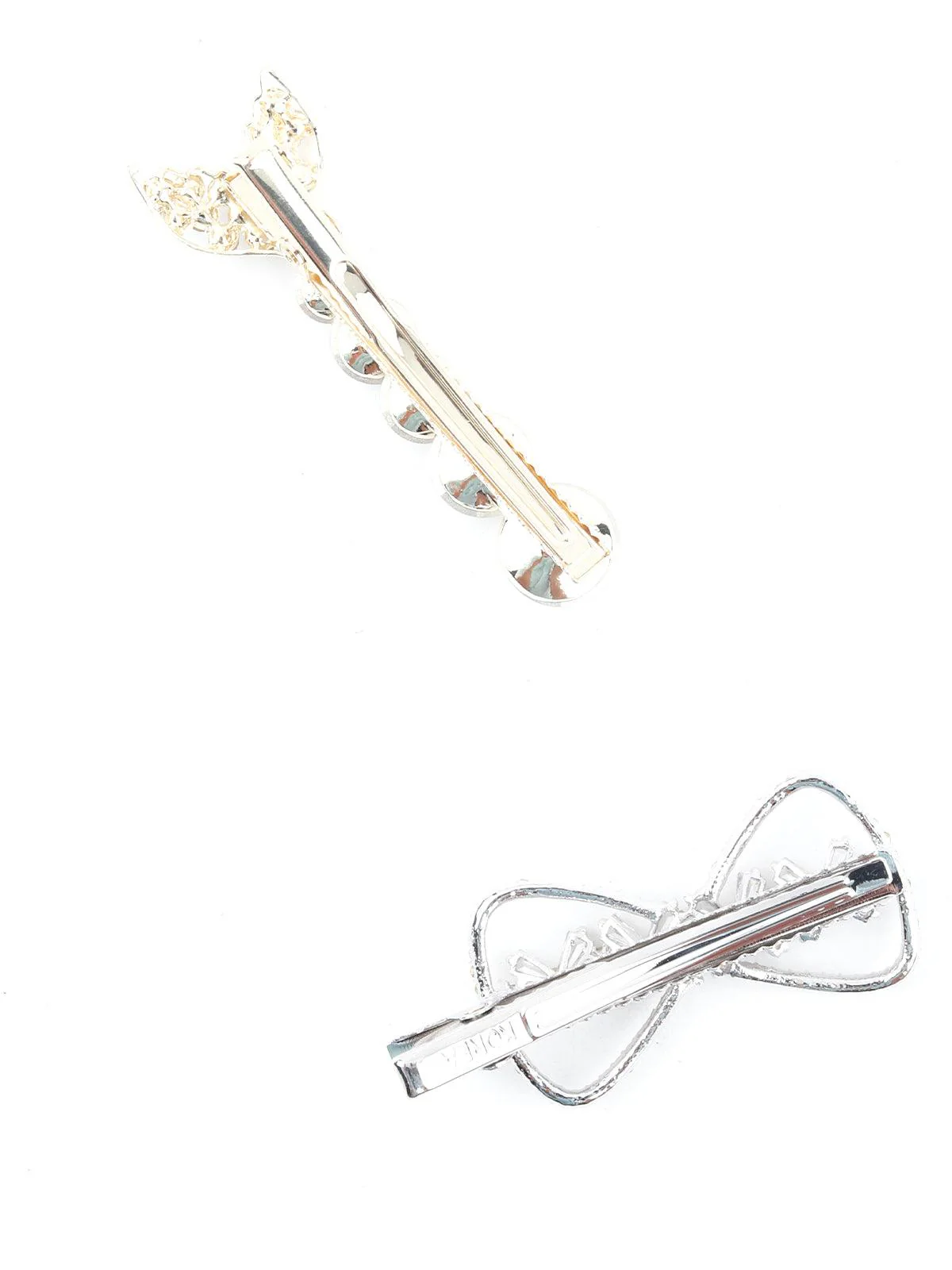 Odette Women Ziva White Crystal Hairclips - Image 5