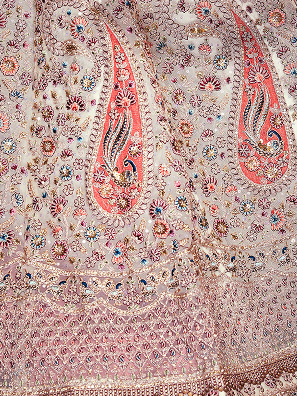 Odette Women Stylish White Soft Silk Embroidered Semi Stitched Lehenga Choli - Image 9