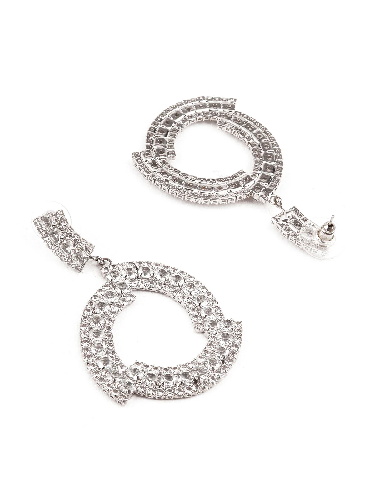 Odette Women Sunshine Big White Hoop Earrings - Image 3
