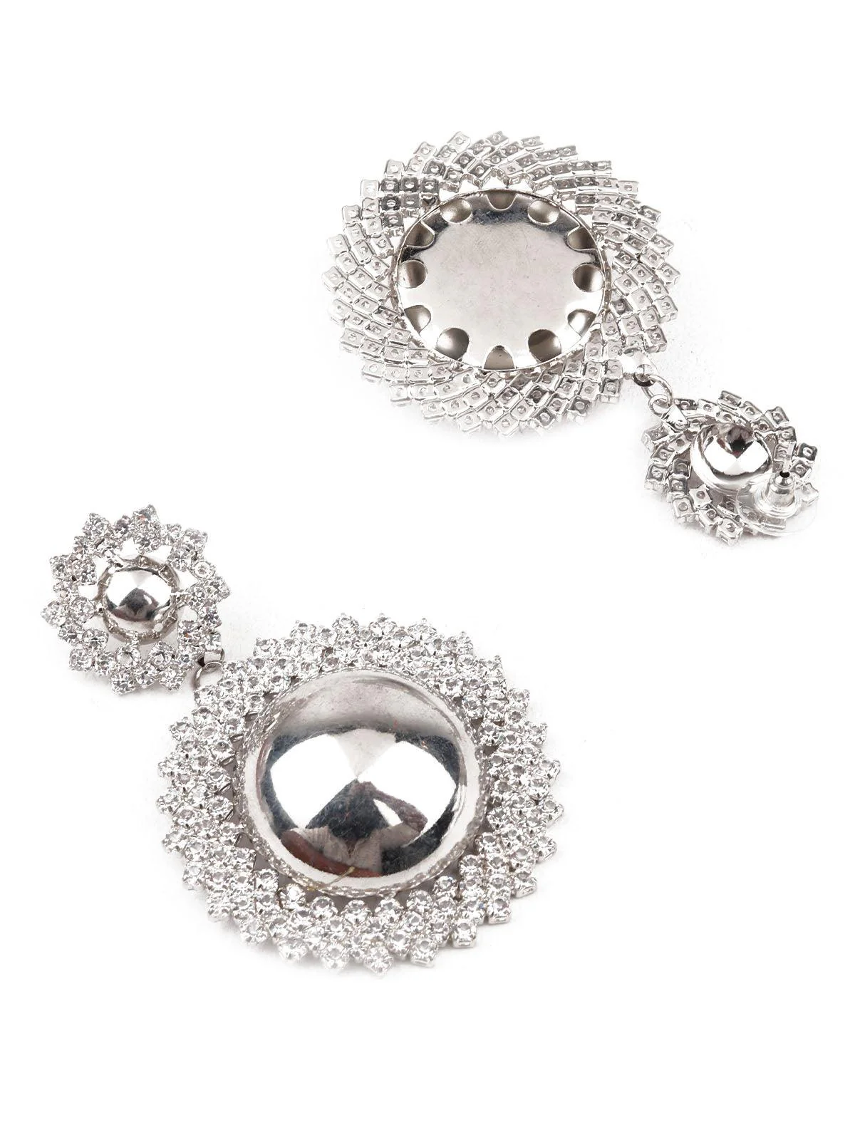 Odette Women Sunshine Silver Color Dangle Earrings - Image 3