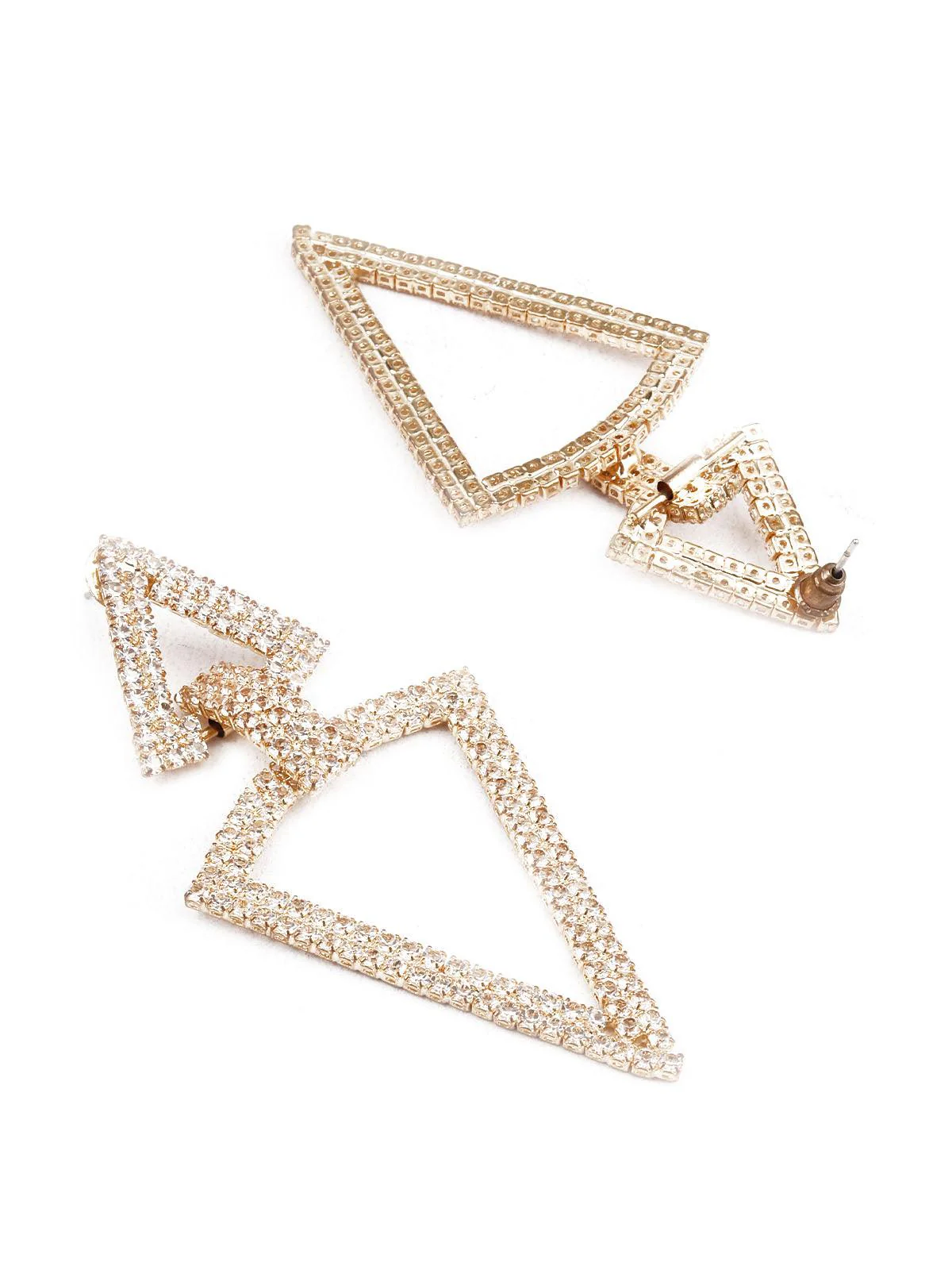 Odette Women Sunshine Gold Dangler Earrings - Image 3
