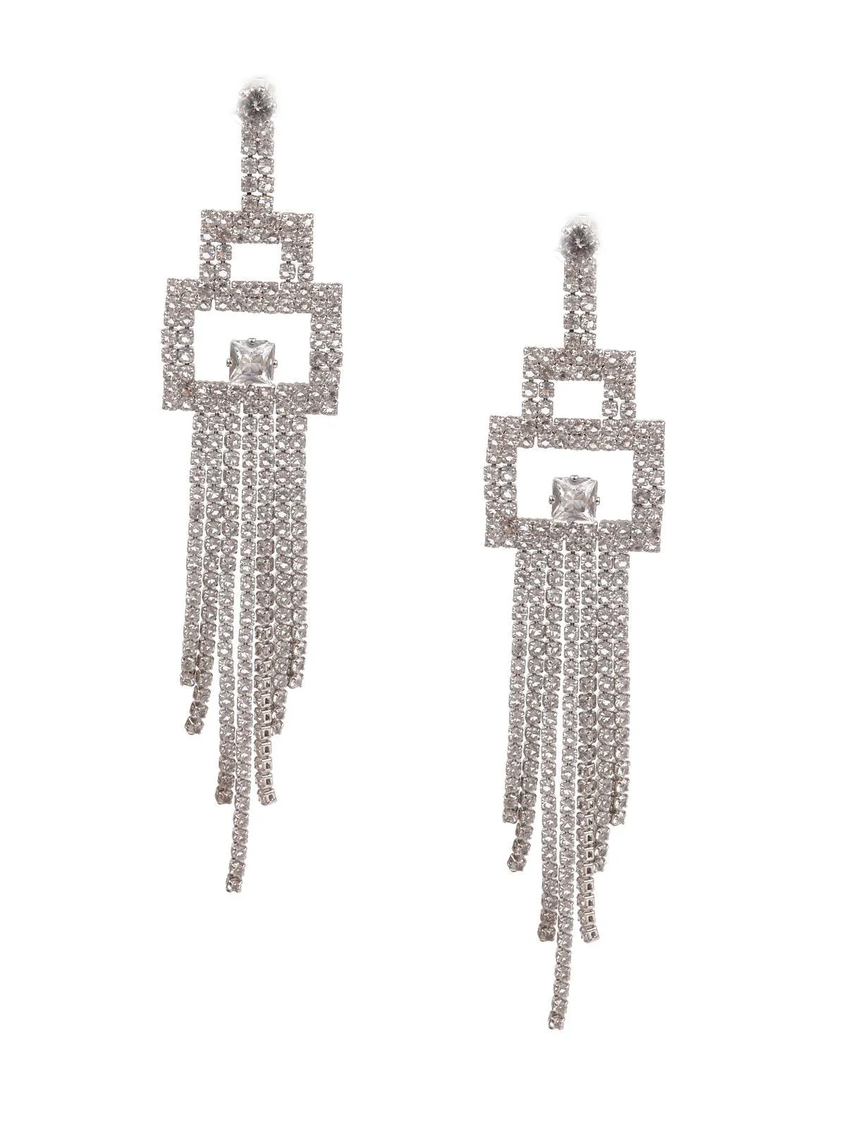 Odette Women Sunshine White Dangler Earrings