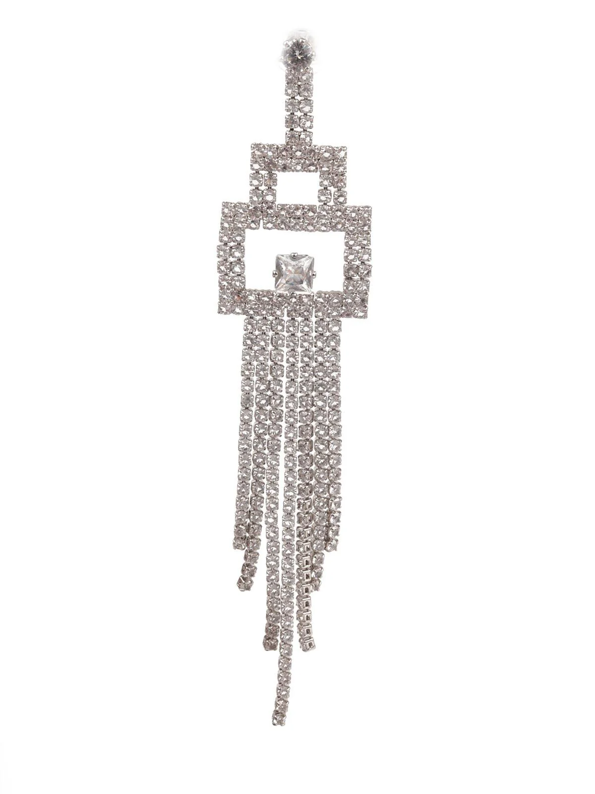 Odette Women Sunshine White Dangler Earrings - Image 2