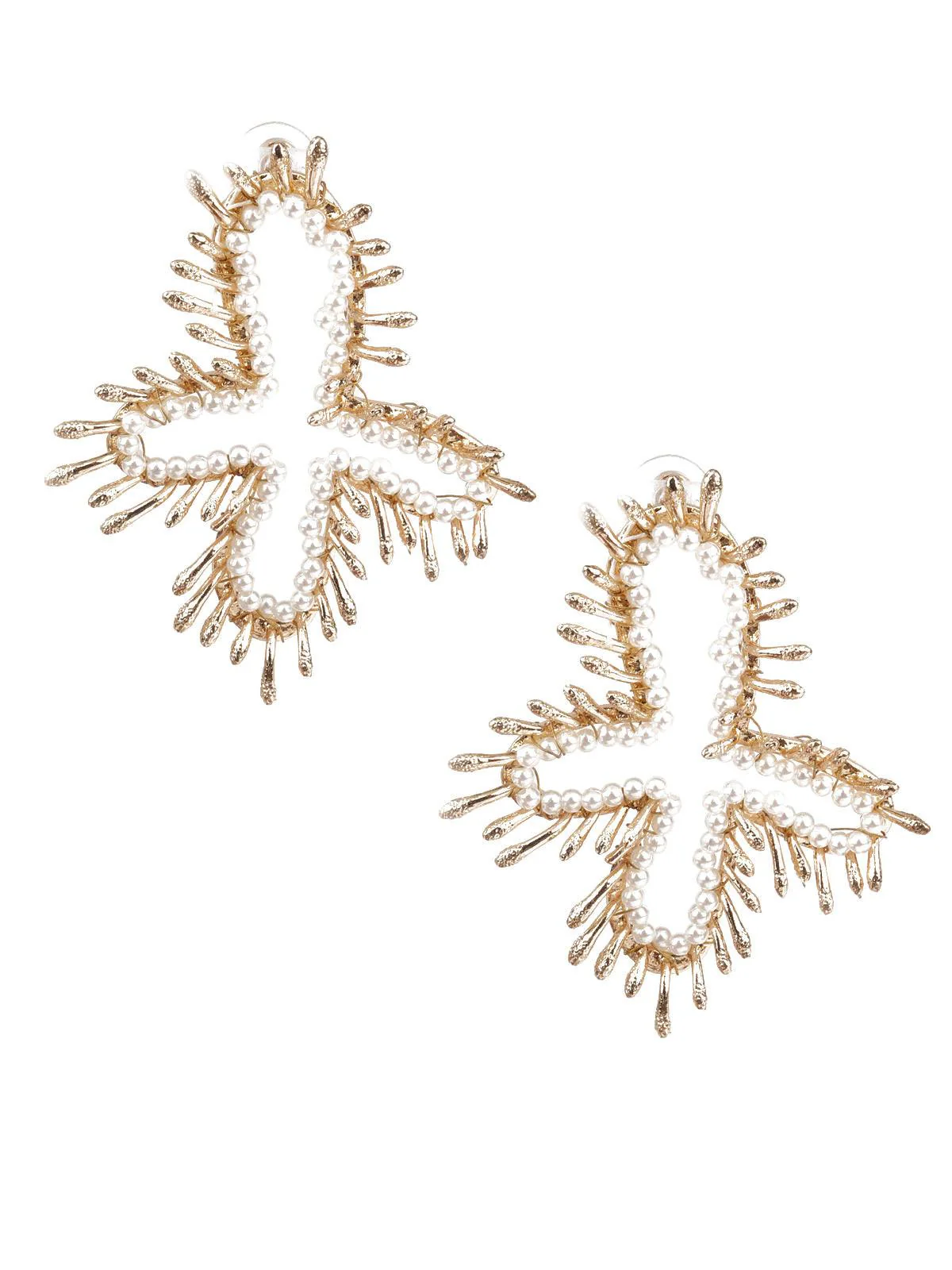 Odette Women Sunshine White Stud Earrings