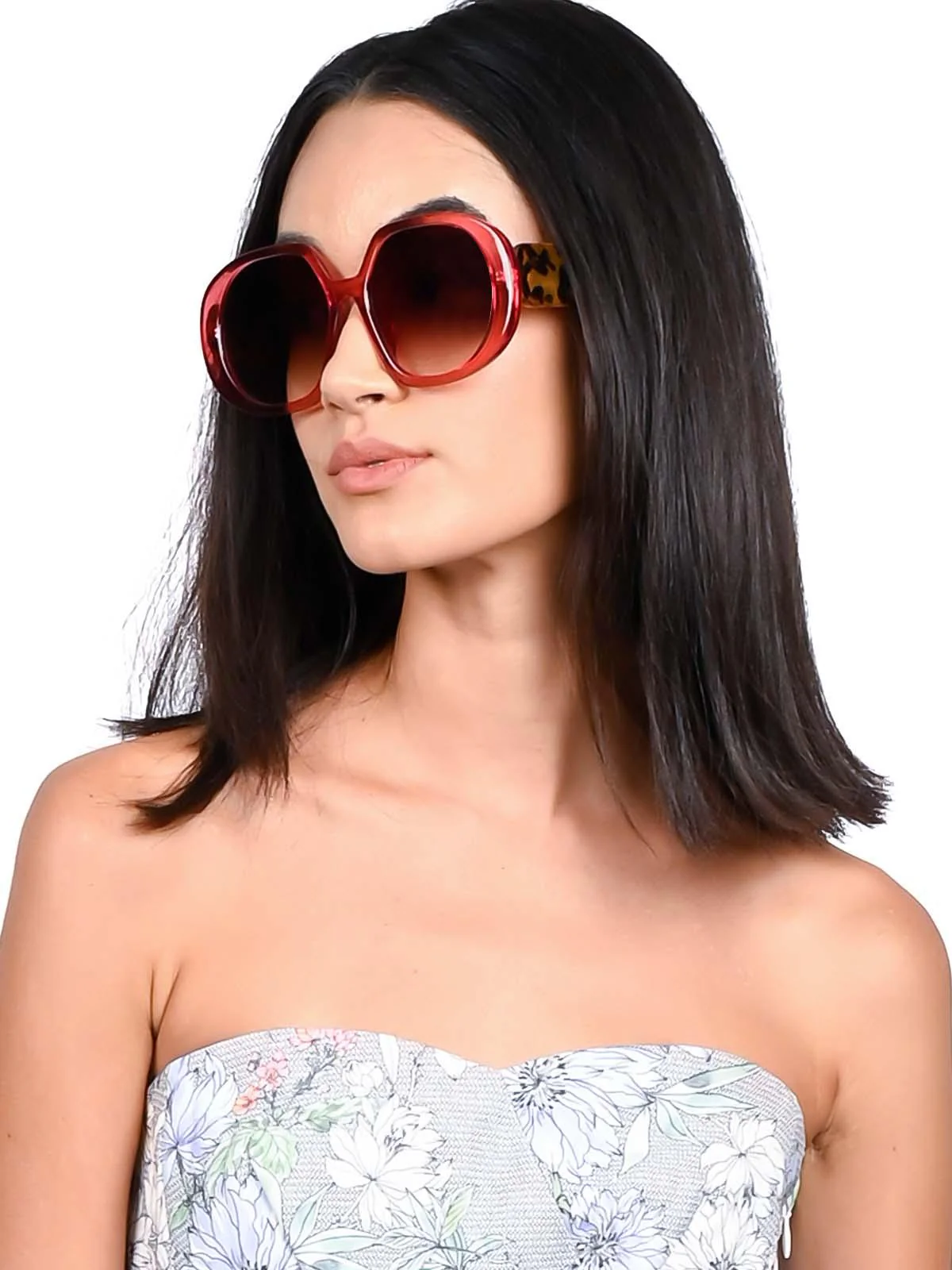 Odette Women Super Stylish Pink-Tinted Sunglasses