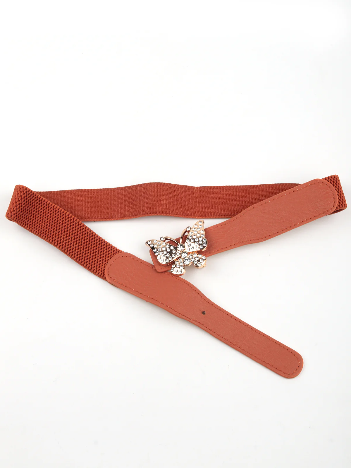 Odette Women Tan Elastane & Faux Leather Belt - Image 3