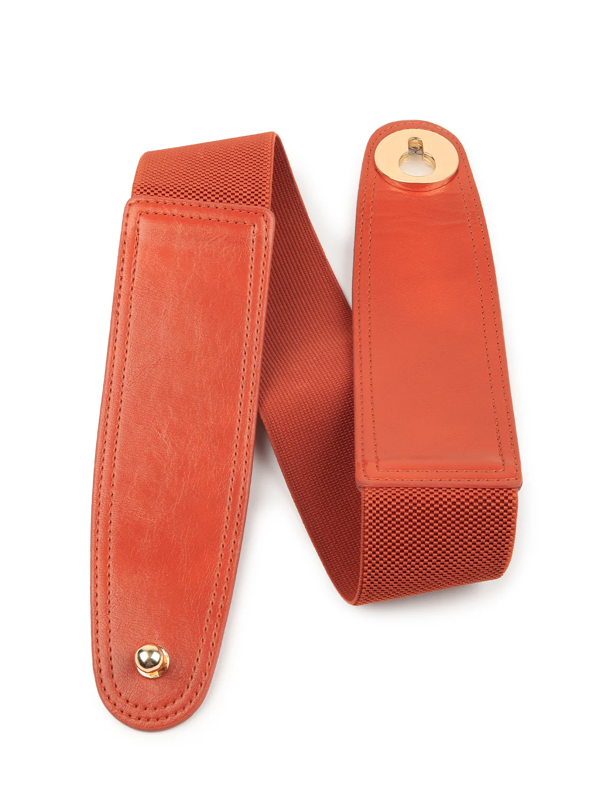 Odette Women Tan Elastane & Faux Leather Broad Belt - Image 4