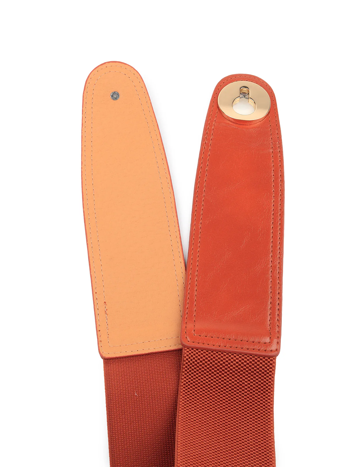 Odette Women Tan Elastane & Faux Leather Broad Belt - Image 5