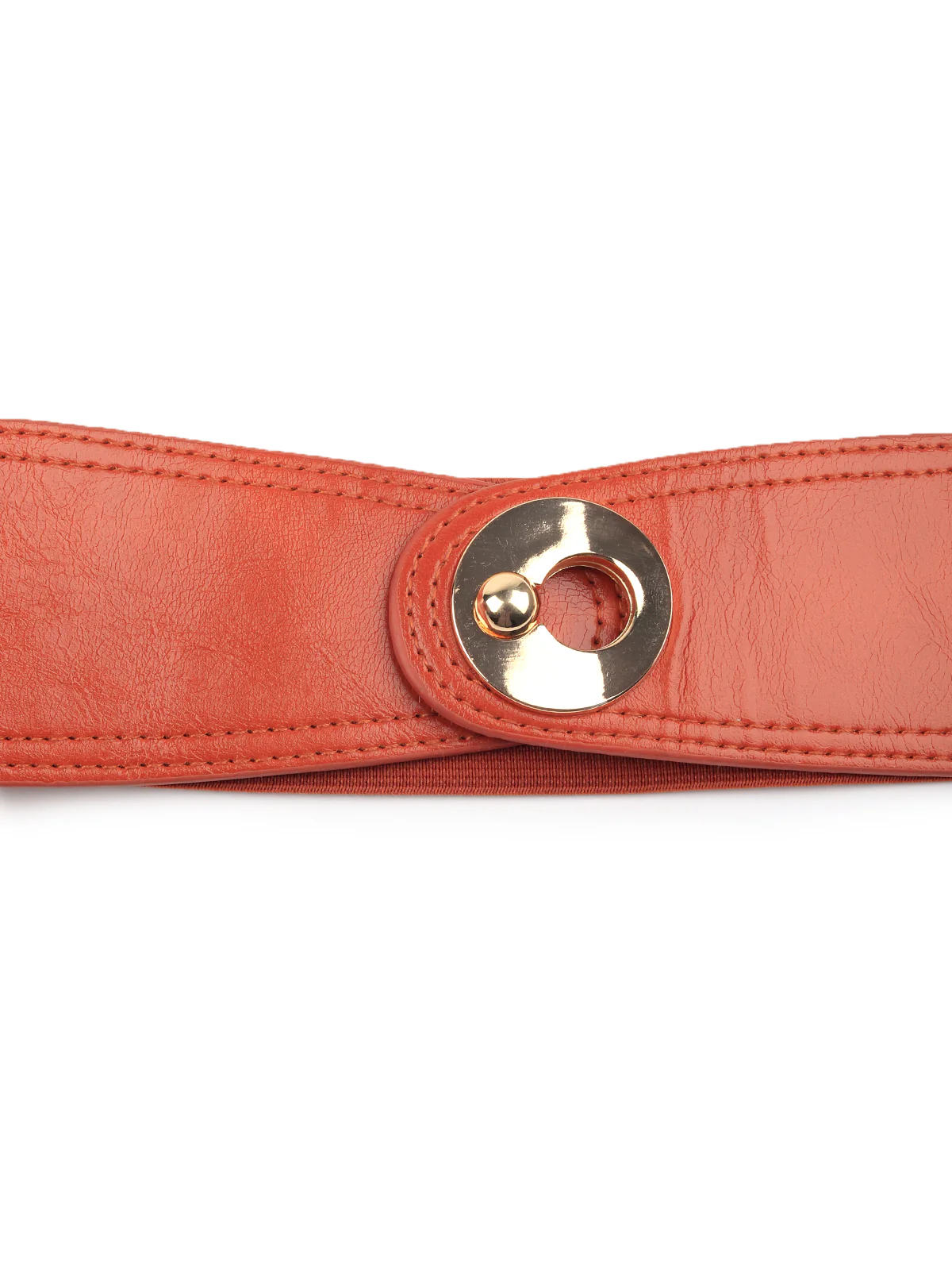 Odette Women Tan Elastane & Faux Leather Broad Belt - Image 6