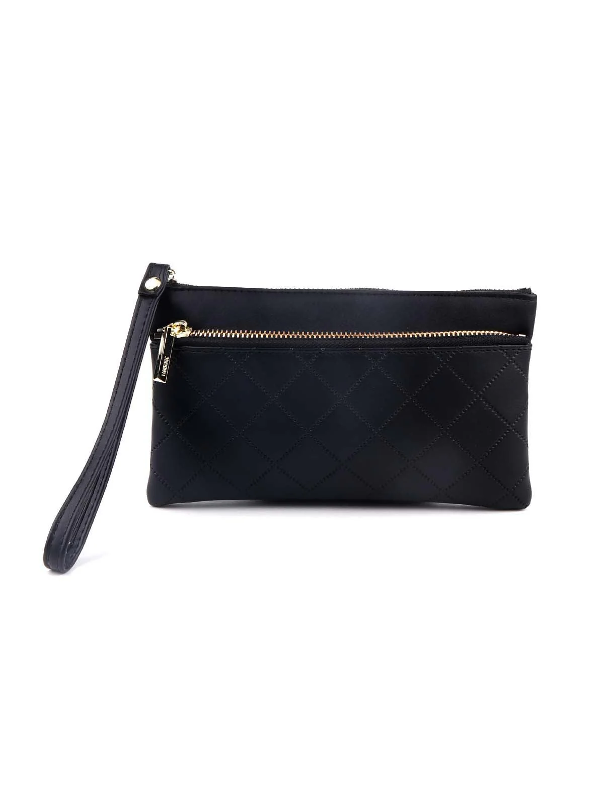 Odette Textured Black Pouch For Women - Image 3