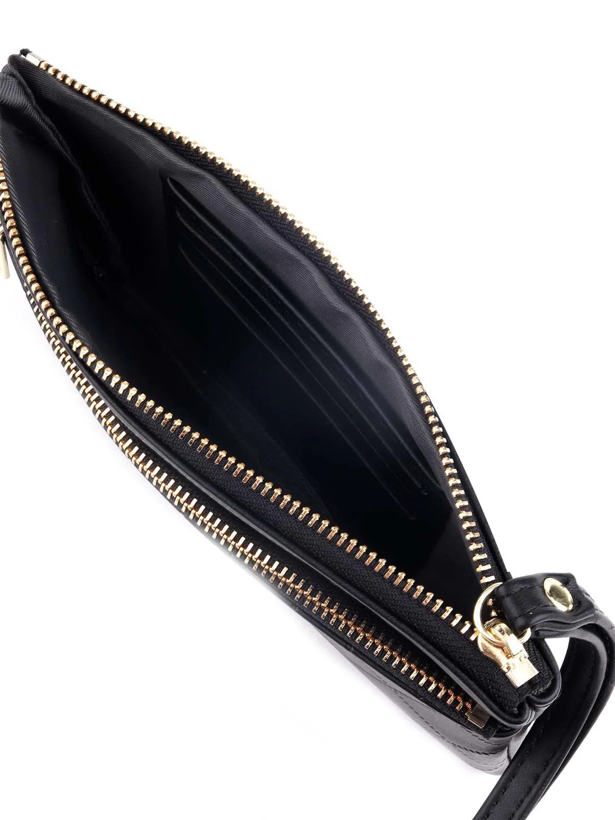 Odette Textured Black Pouch For Women - Image 6