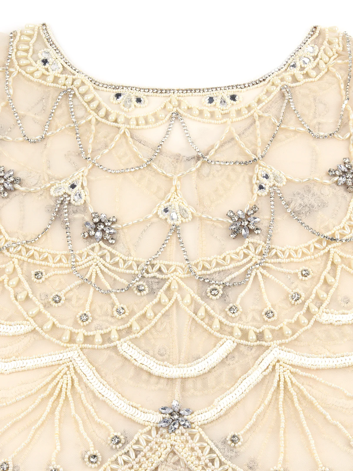 Odette Women The Glamorous Apricot Embroidered And Tasseled Cape - Image 7