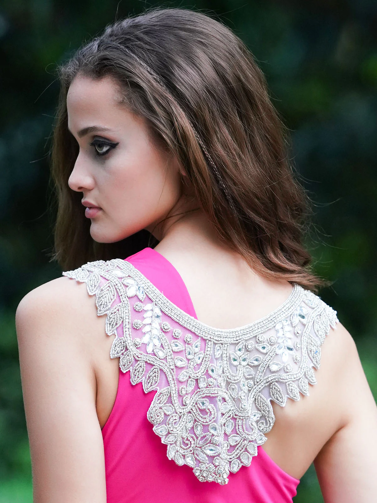 Odette Women The Glamorous Grey Embroidered Cape - Image 4