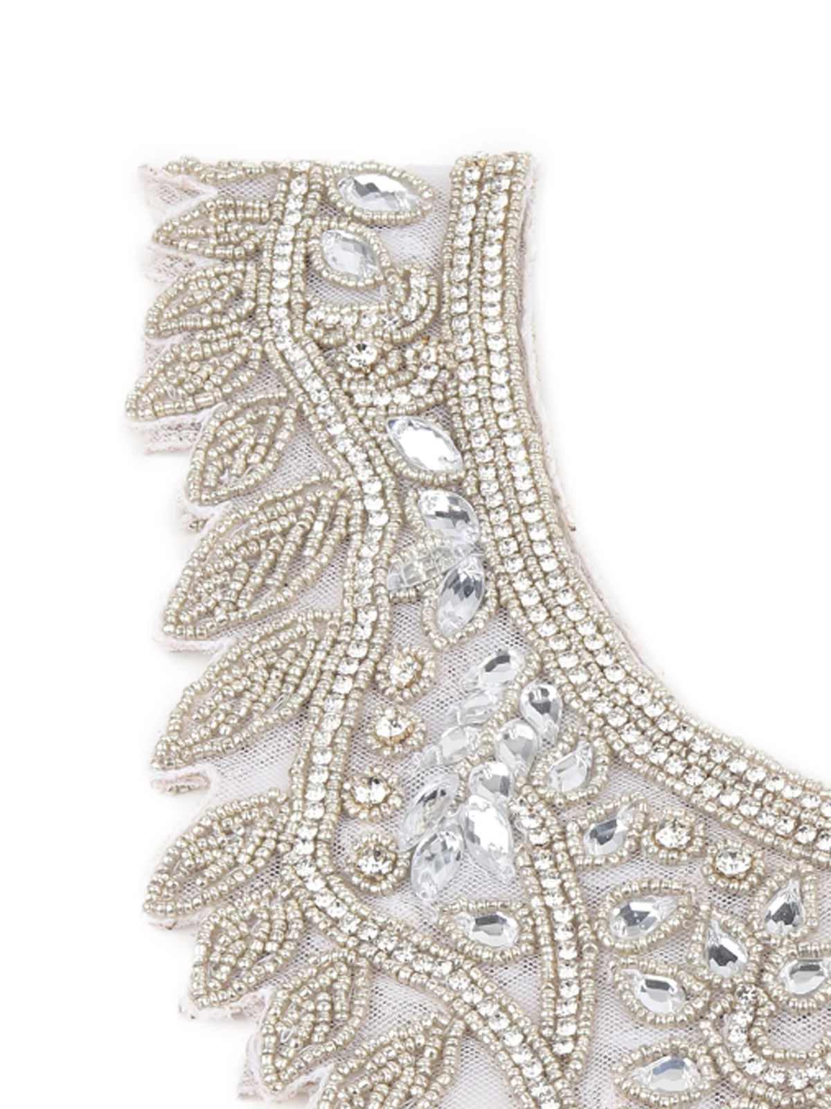 Odette Women The Glamorous Grey Embroidered Cape - Image 8