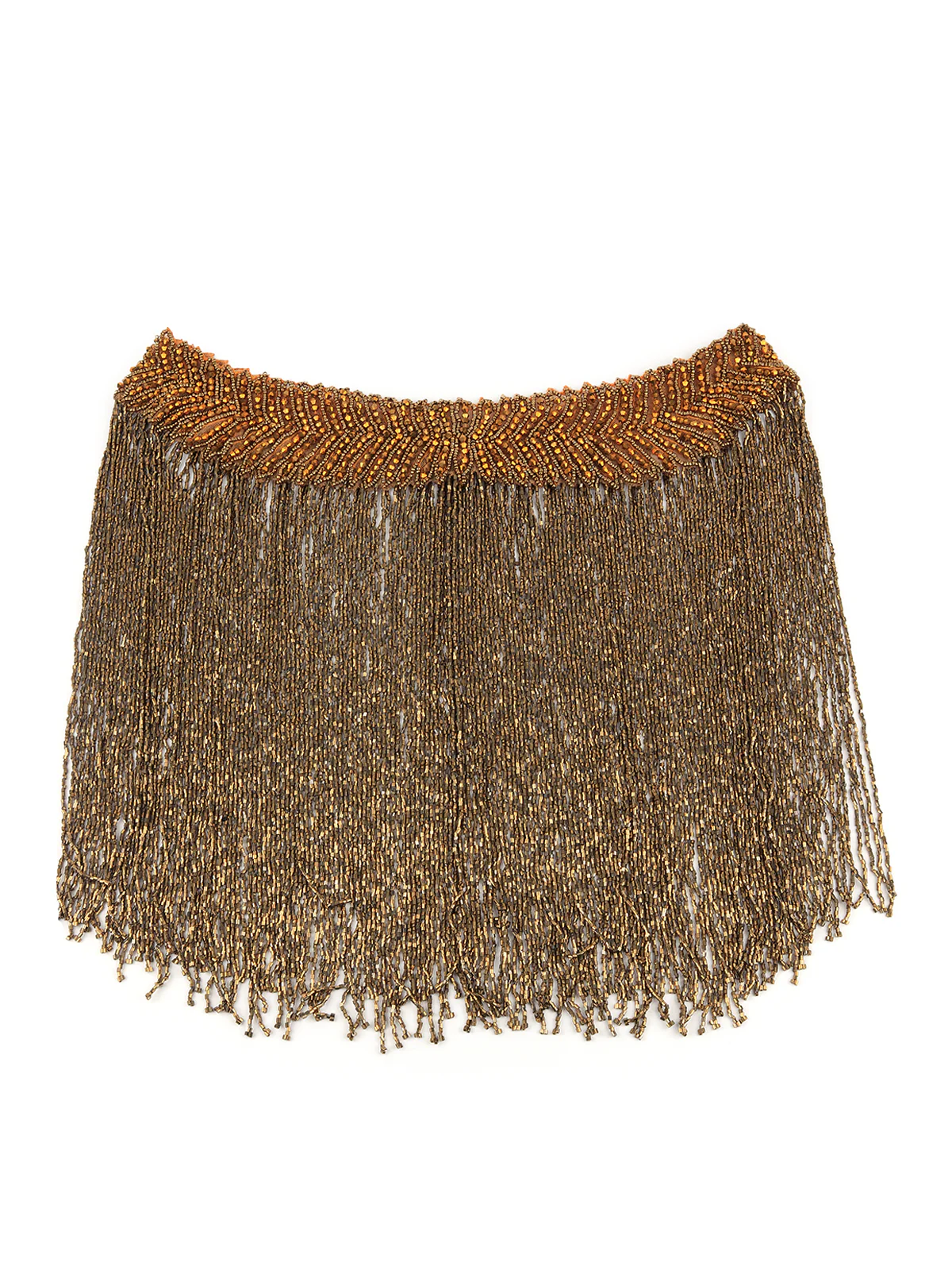 Odette Women The Glitzy All- Tassels Bronze Colored Cape - Image 8