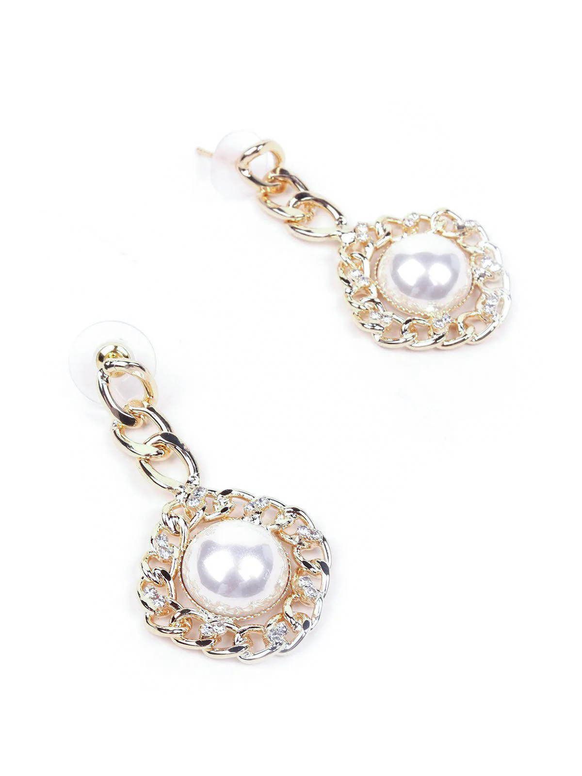 Odette Women Gold Metal Earrings - Image 5