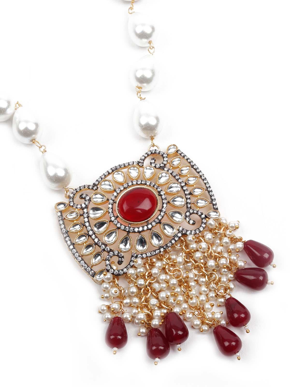Odette Women The Pearly Grandeur Long Necklace Set - Image 5