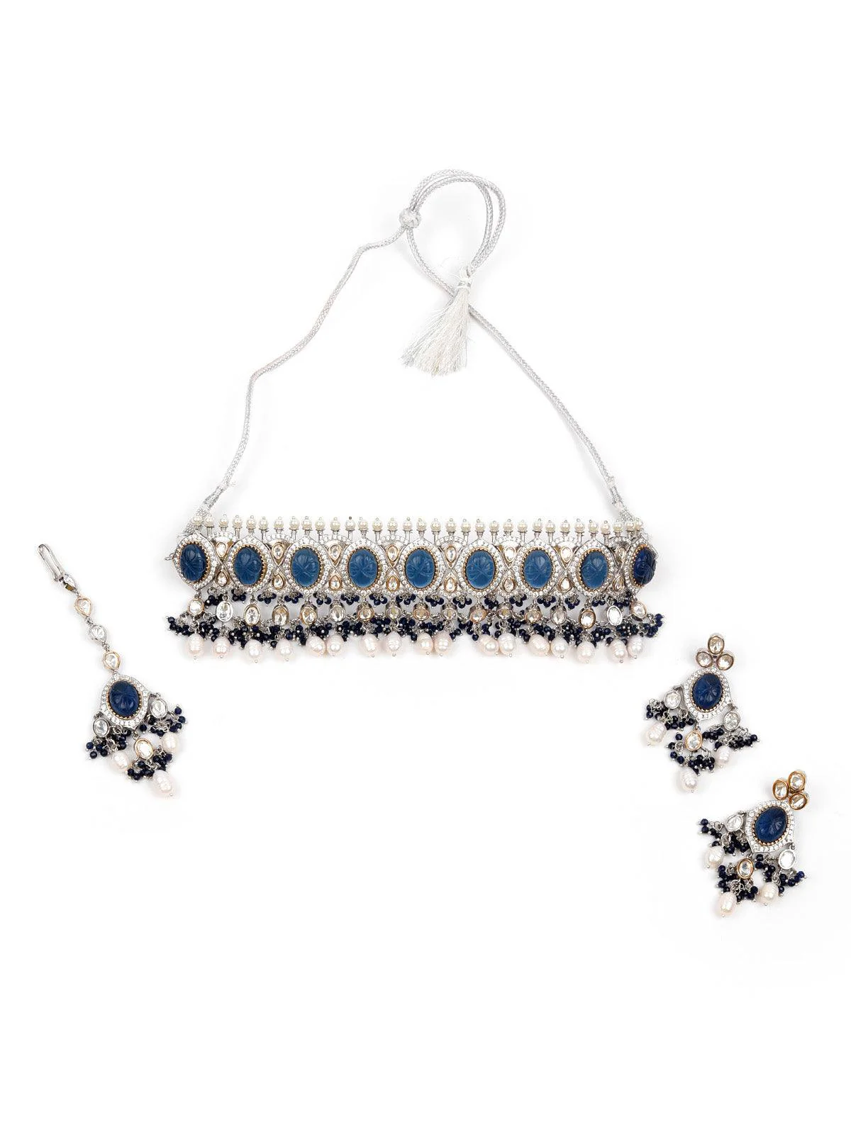 Odette Women The Regal Blue Choker - Image 3