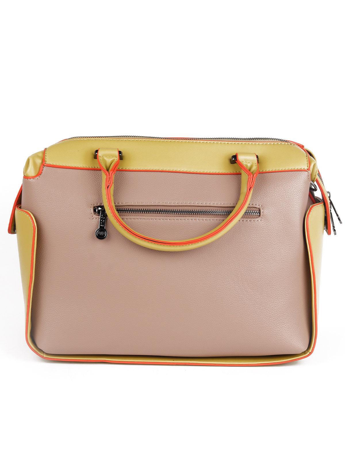 Odette Women The Very Smart Mustard Colored Handbag - Image 6