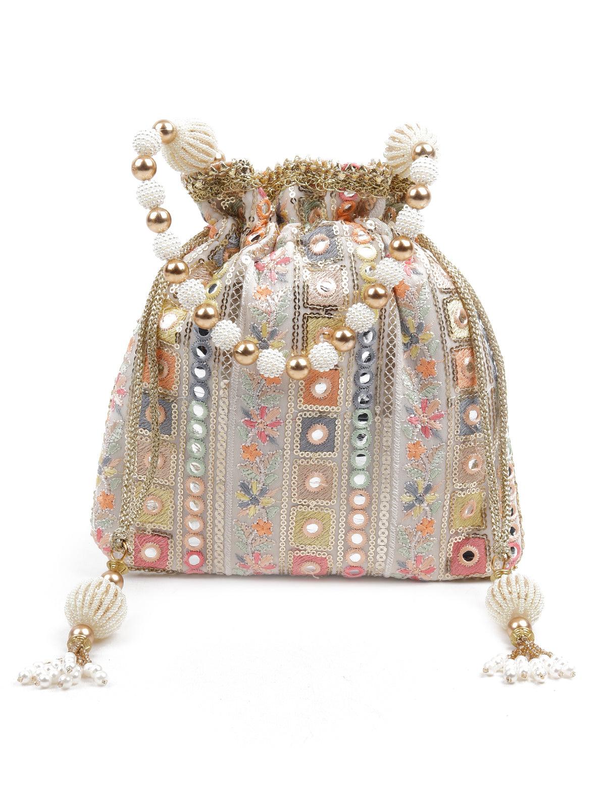 Odette Women The Very Stylish Multicolored Potli Bag - Image 2