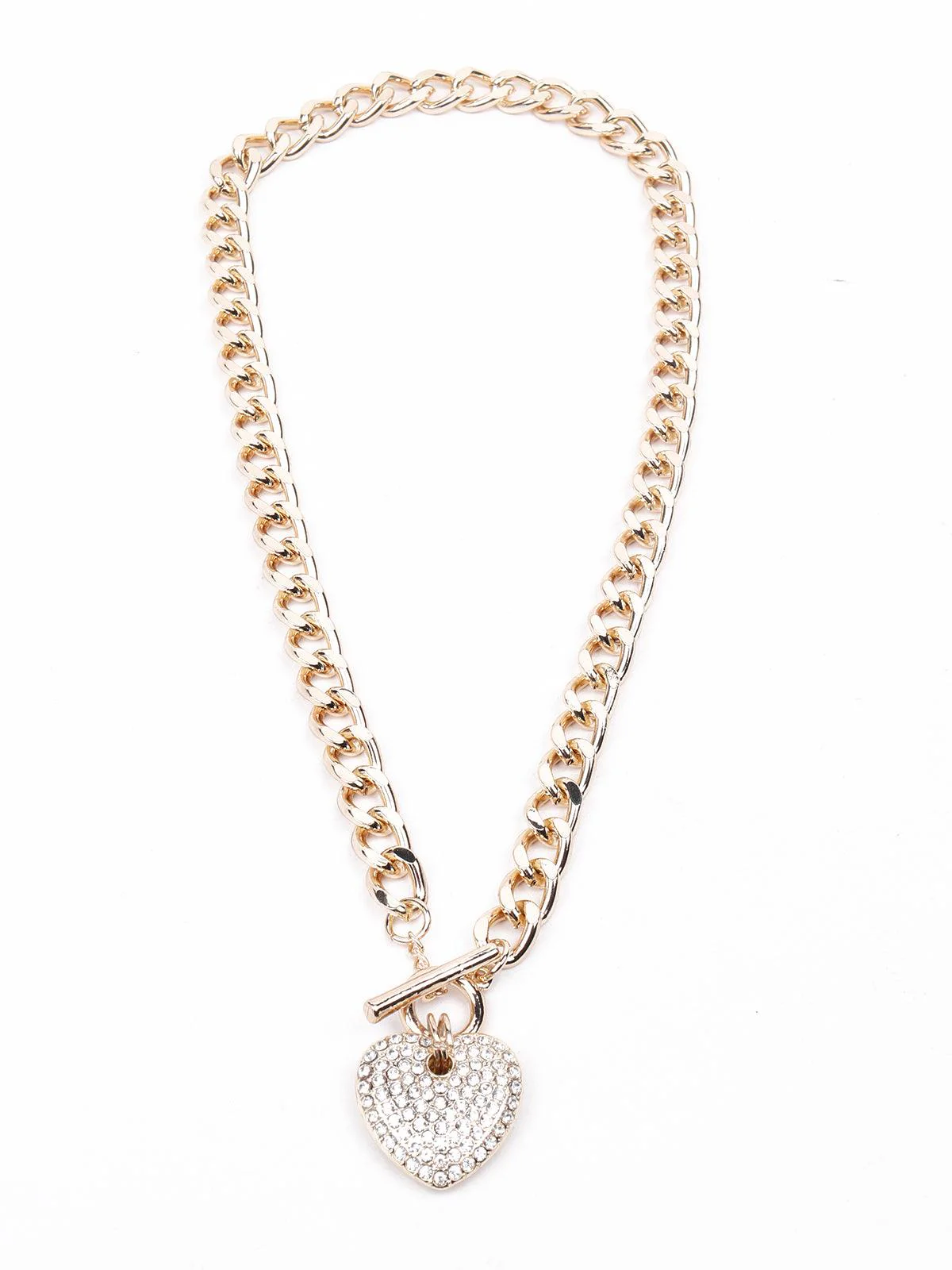 Odette Women Gold-Tone Chain With A Heart- Locket - Image 3