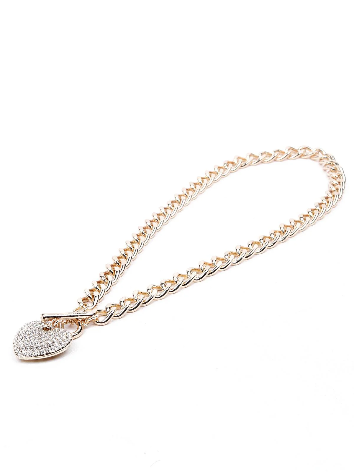 Odette Women Gold-Tone Chain With A Heart- Locket - Image 4