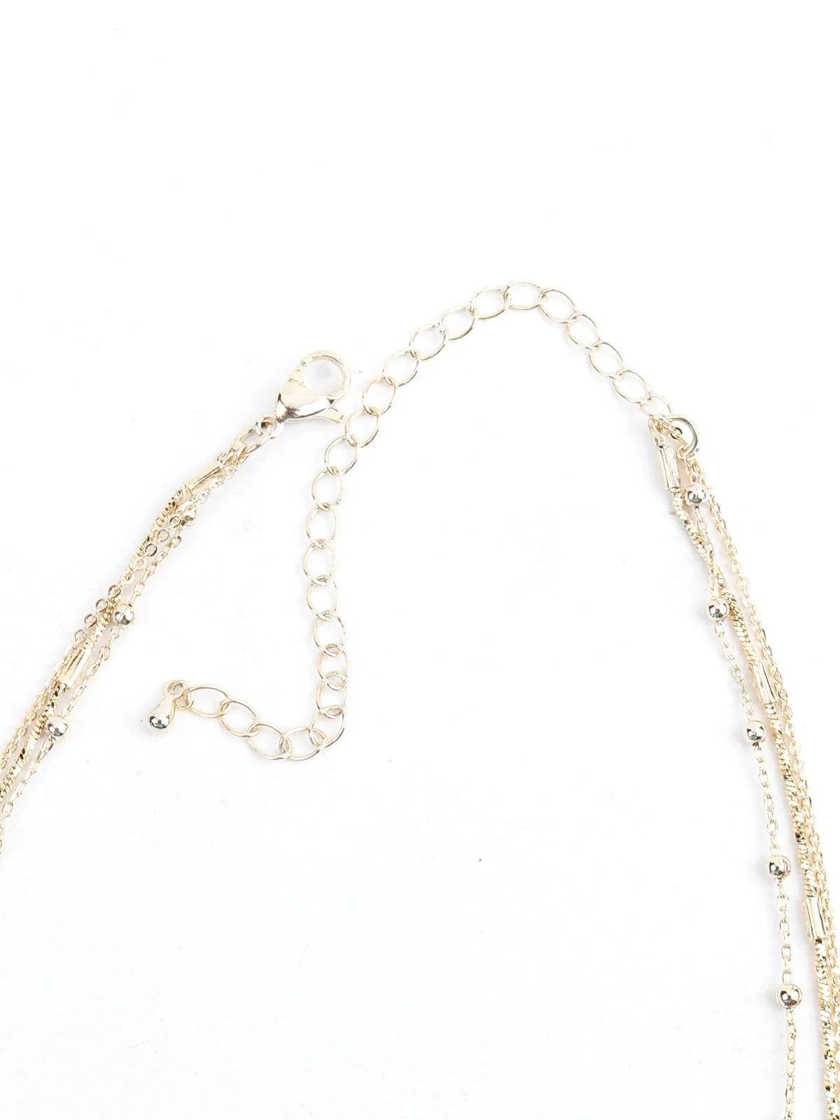 Odette Women Three Layer Gold Chain Necklace - Image 5