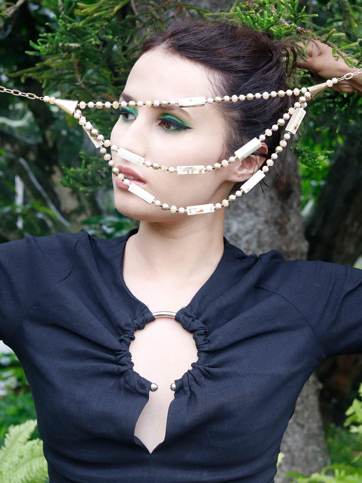 Odette Women Begie Beaded Chain - Image 2