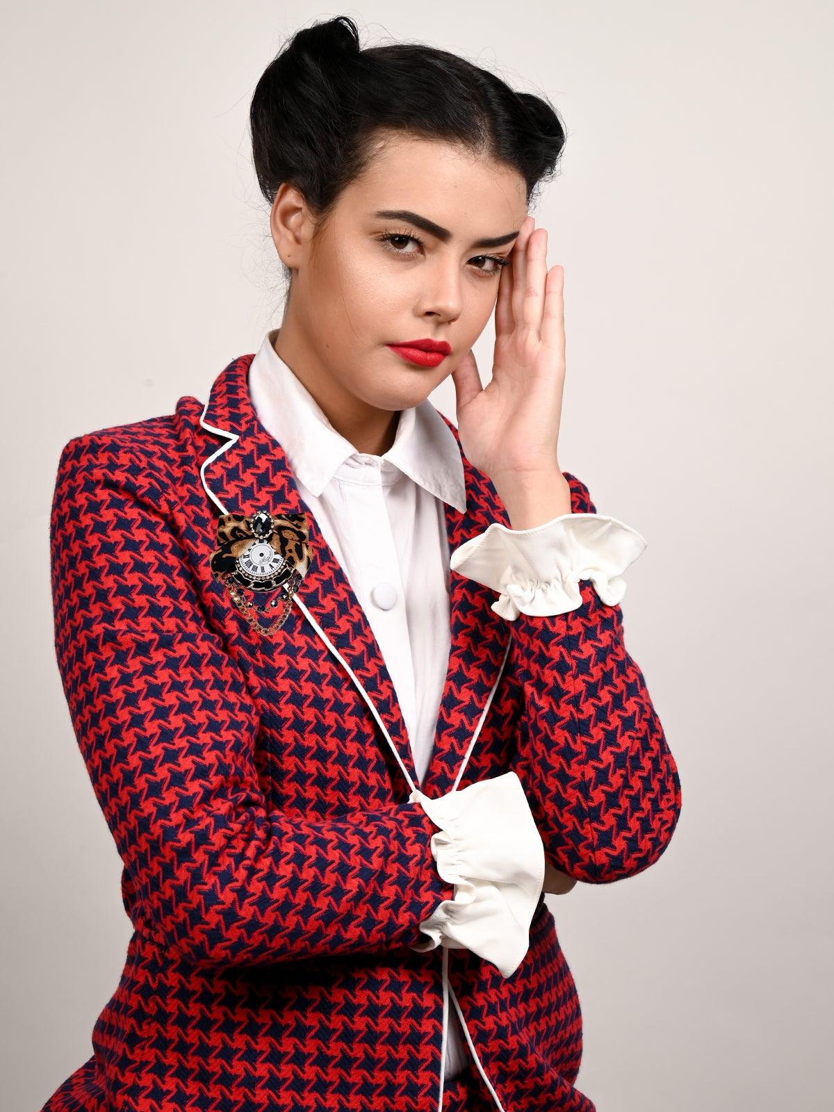 Odette Women Brown Metal Brooch - Image 2