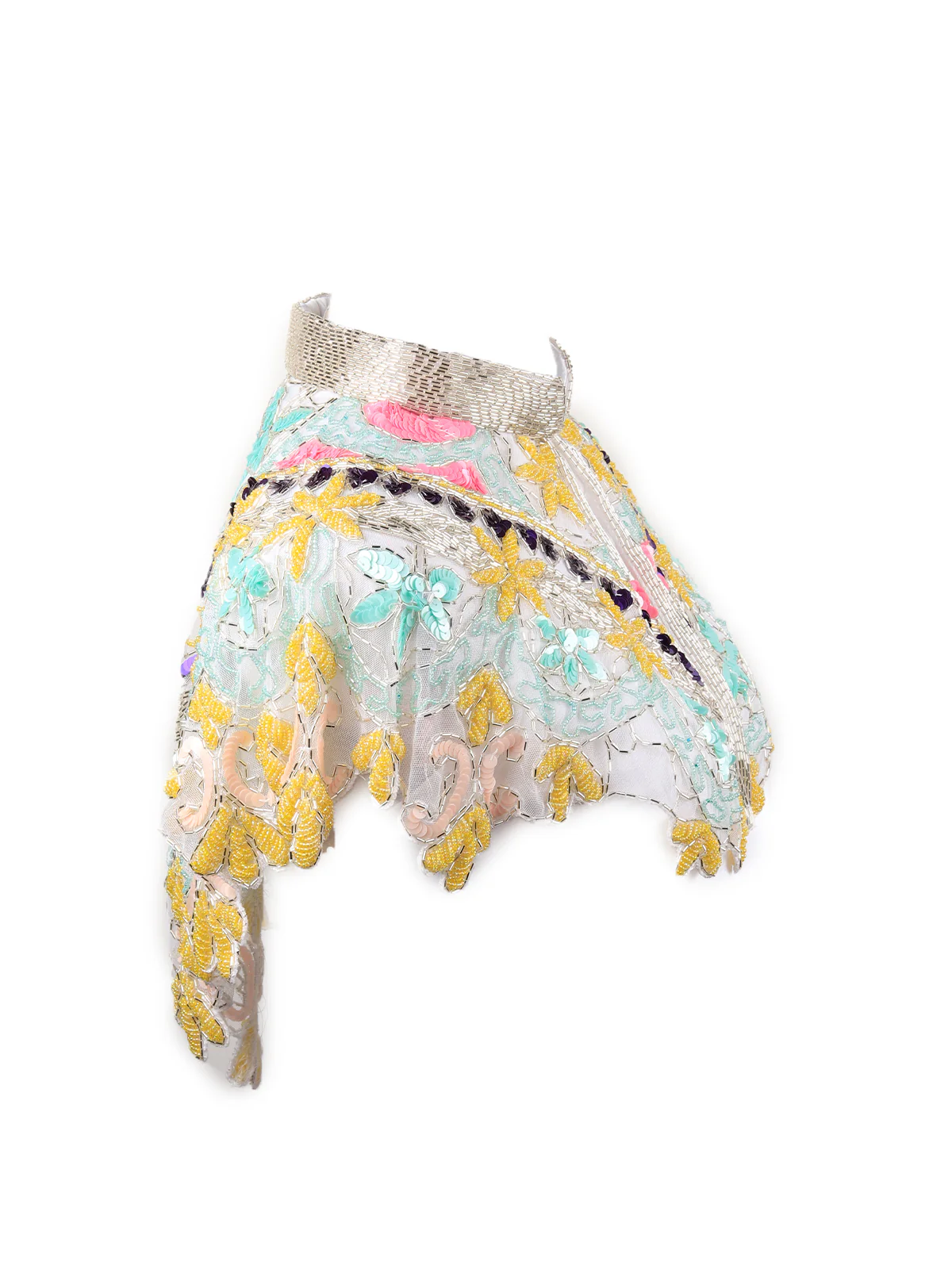 Odette Women Transformative Pieces- The Multicolor Sequins And Beads Cape - Image 5