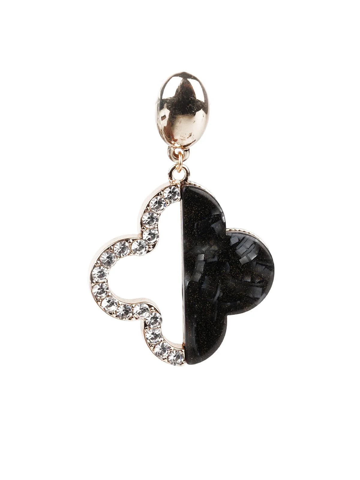 Odette Women Trendy Black And White Dangle Earrings - Image 2