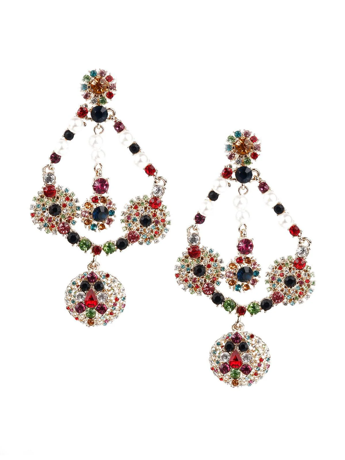 Odette Women Trendy Multicolored Dangle Earrings