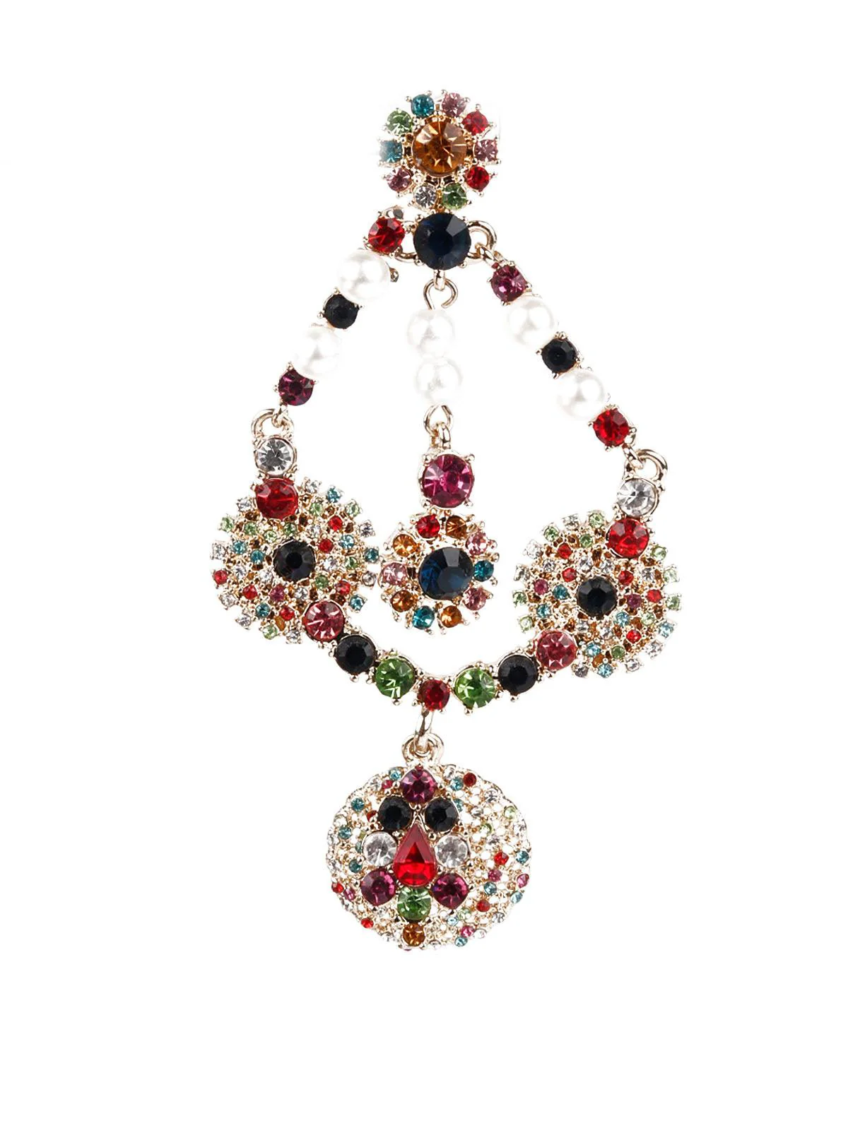 Odette Women Trendy Multicolored Dangle Earrings - Image 2