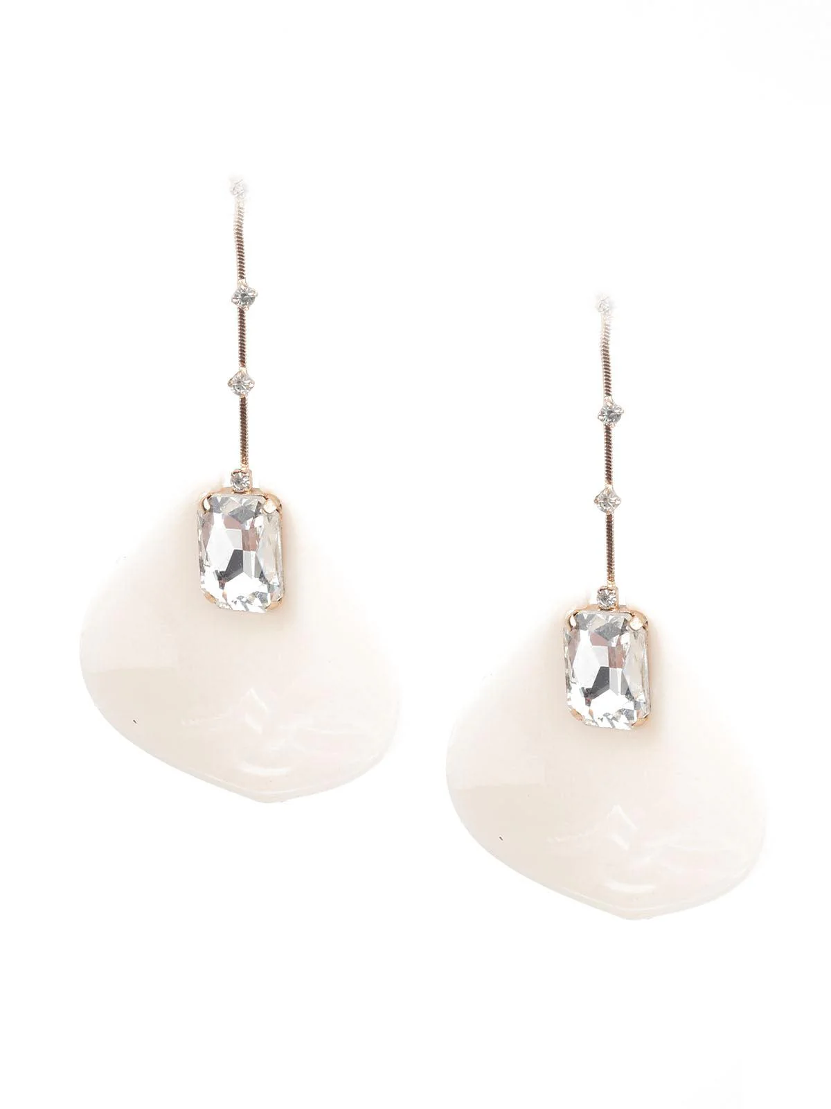 Odette Women Trendy White Dangle Earrings