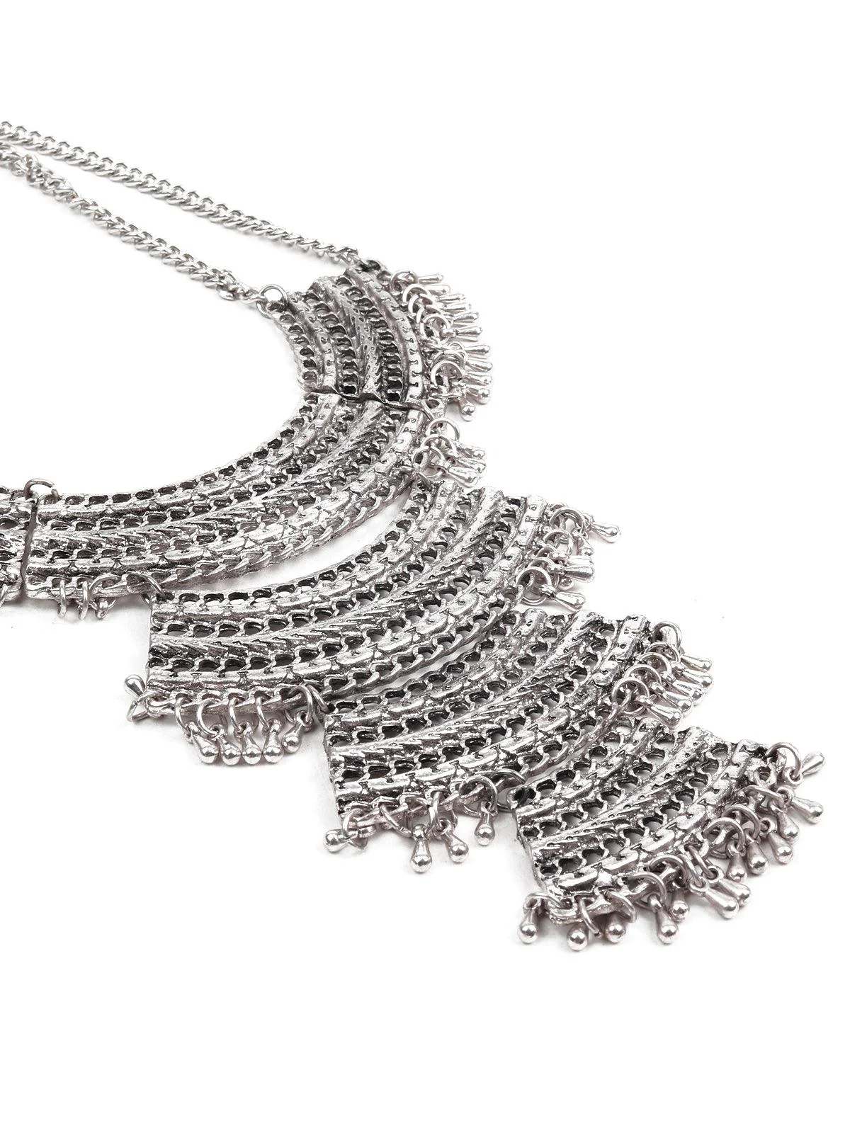 Odette Women Tribal Black Choker Necklace - Image 3