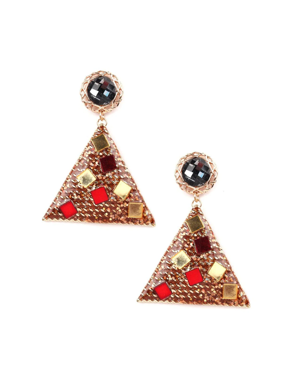 Odette Women Gold Metal Drop Earrings - Image 3