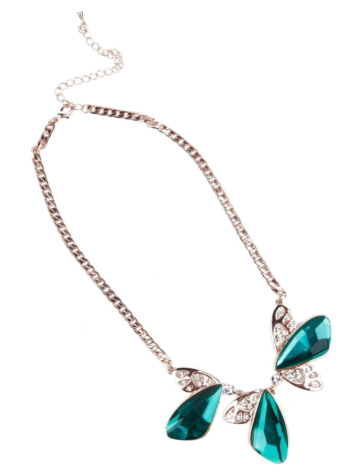 Odette Women Turquoise Metal Necklace - Image 4