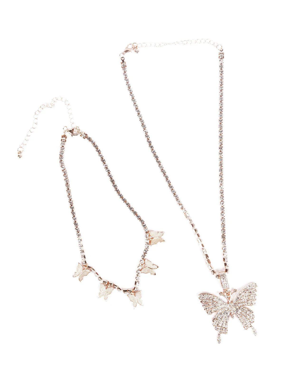 Odette Women Silver Metal Butterfly Necklace - Image 3