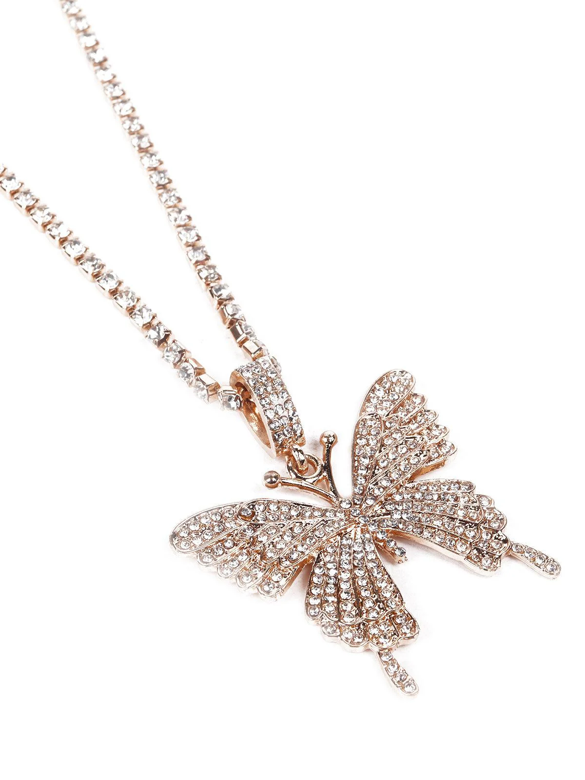 Odette Women Silver Metal Butterfly Necklace - Image 5