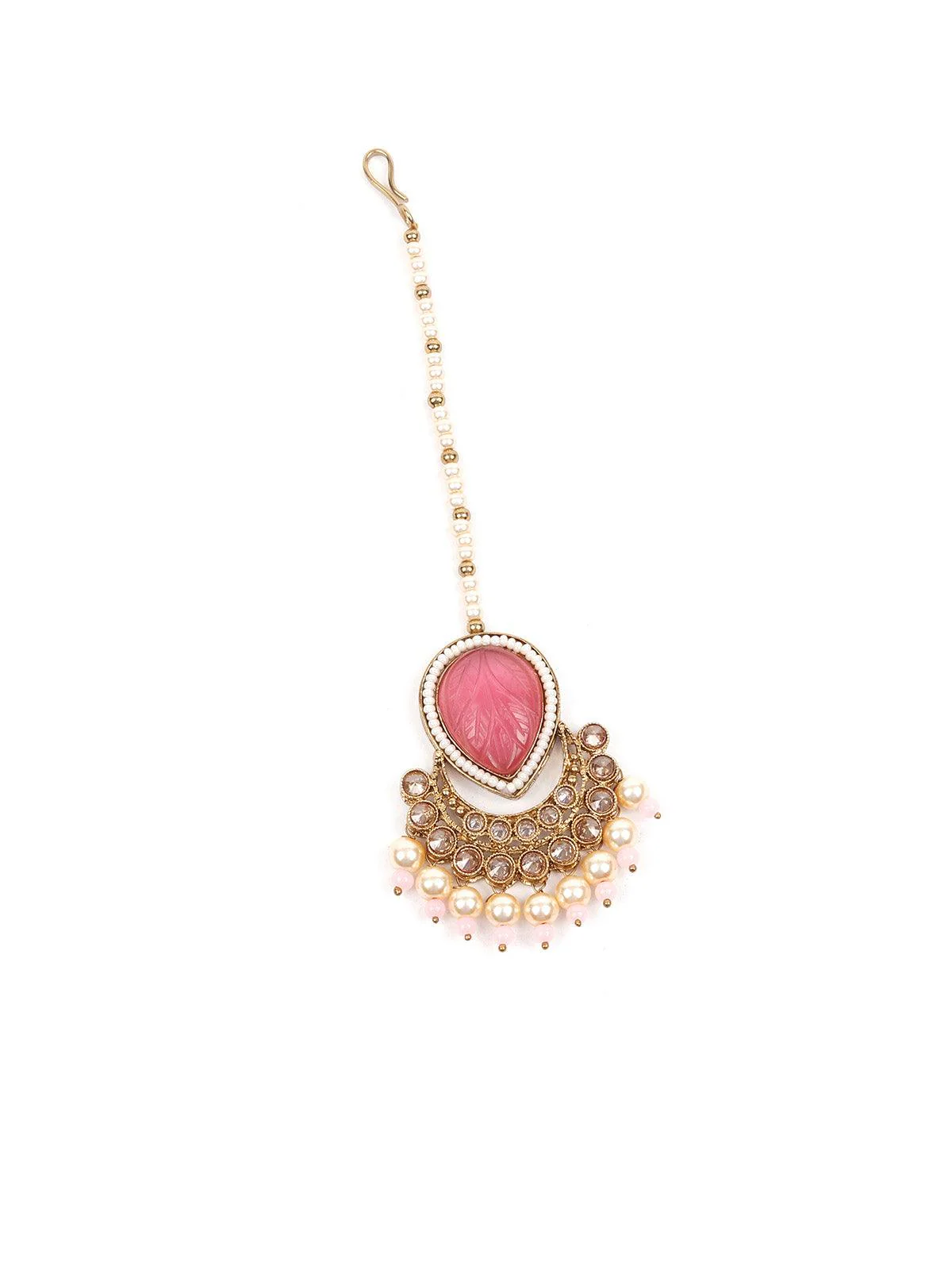 Odette Unique Gold And Pink Queensy Choker Set For Women - Image 6