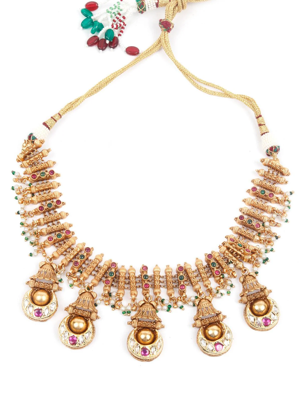 Odette Unique Gold Studded Choker Set For Women - Image 4