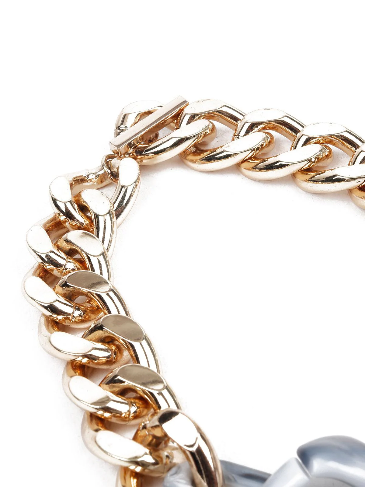 Odette Women Unique Grey And Gold Chain Neck Piece - Image 4