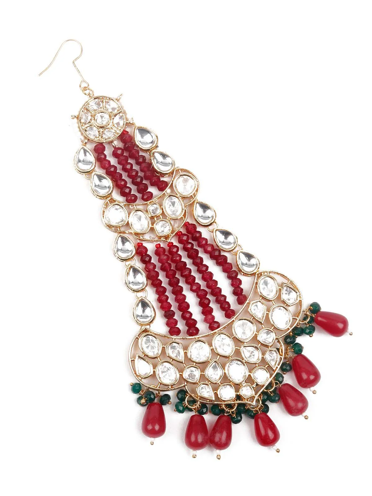 Odette Women Unique Pearl And Kundan Jhoomer/Passa - Image 4