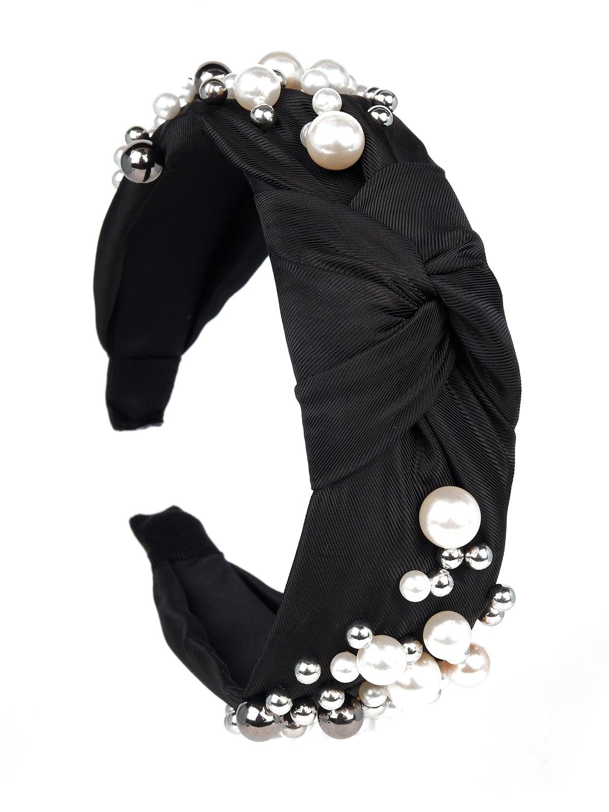 Odette Women Black Rhinestones Hairband - Image 5