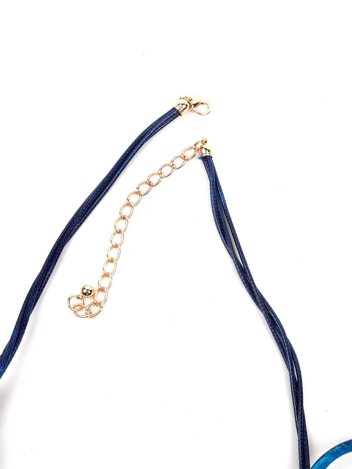 Odette Women Blue Loop Metal Necklace - Image 5