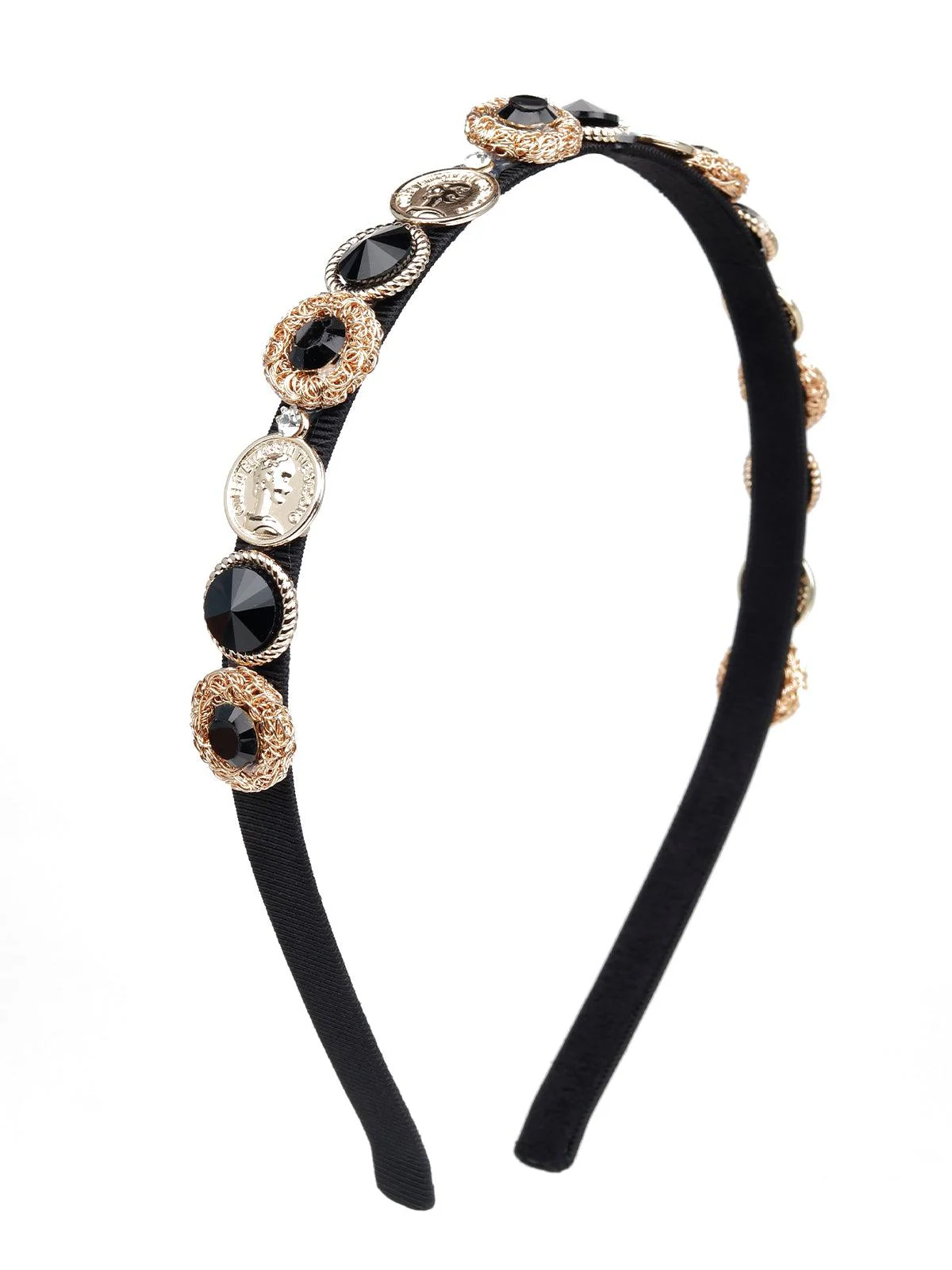 Odette Women Gold Rhinestones Hairband - Image 4