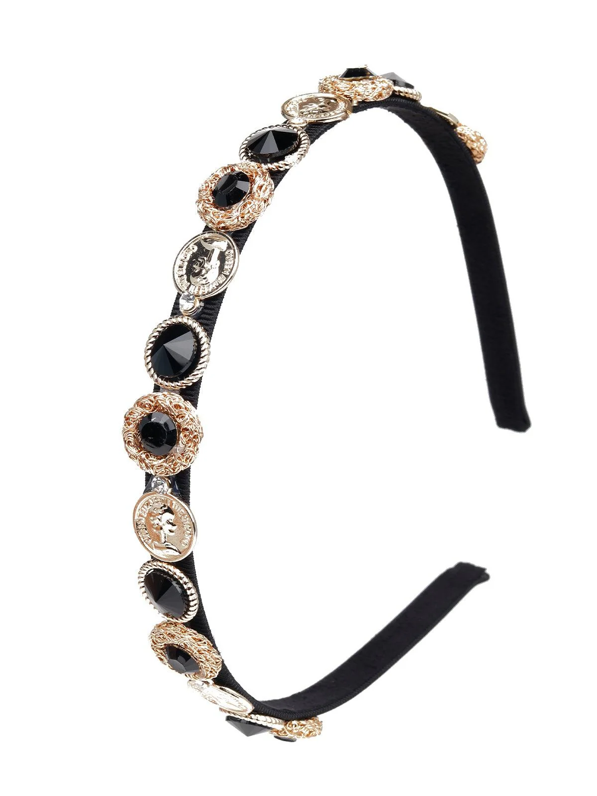Odette Women Gold Rhinestones Hairband - Image 5
