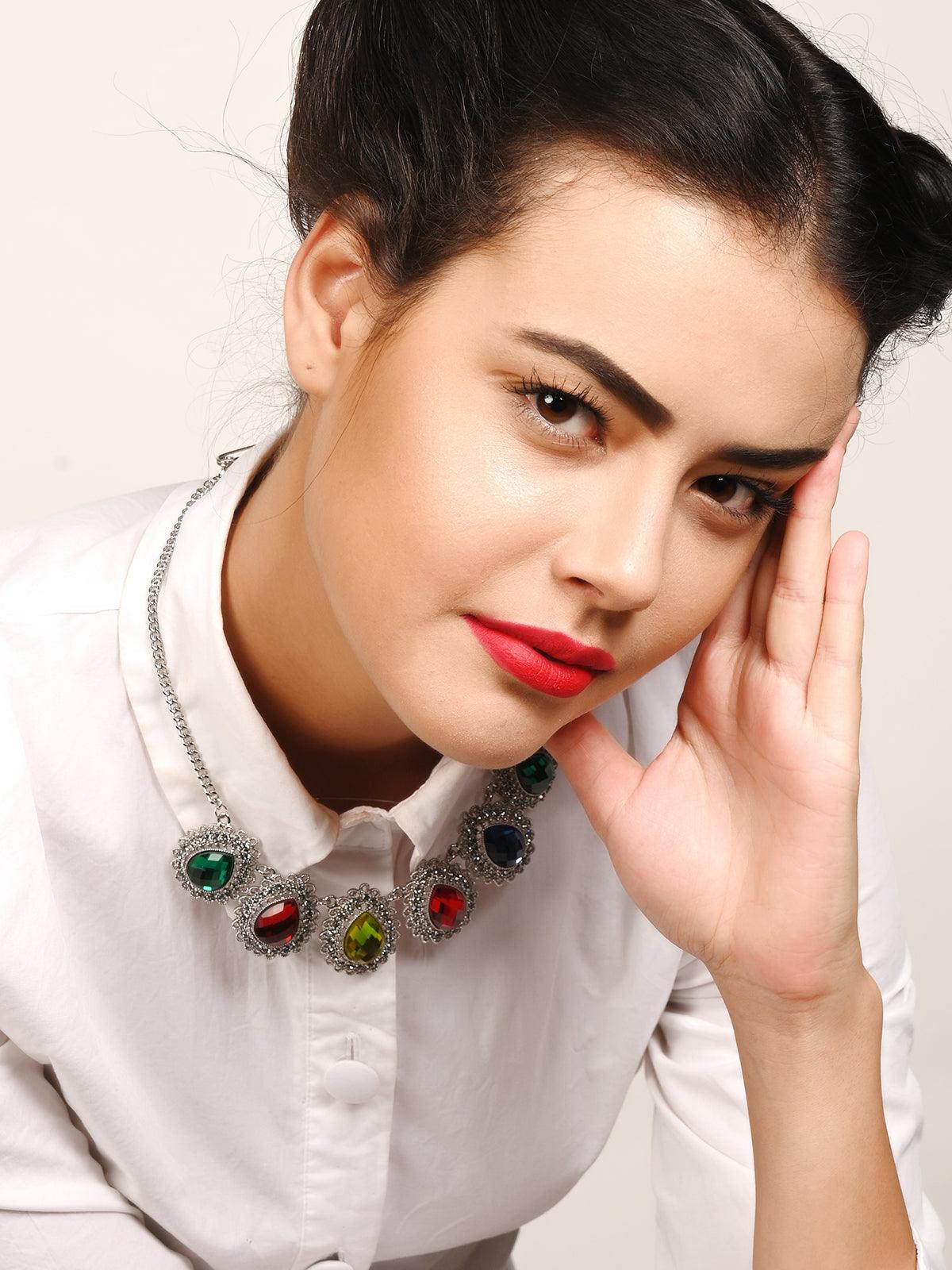 Odette Women Vintage Multi-Coloured Necklace