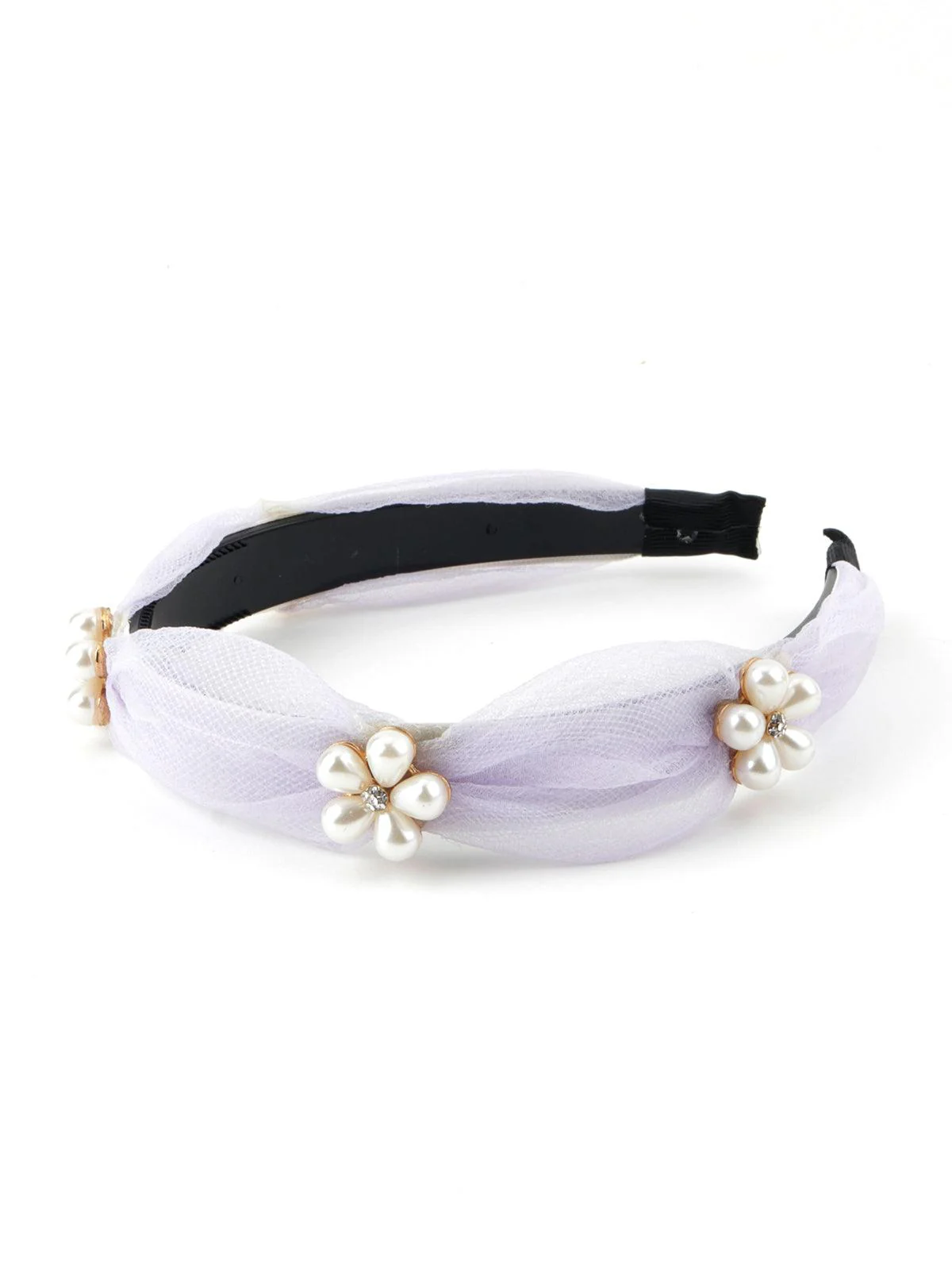 Odette Women Violet Wrinkled Hairband - Image 7