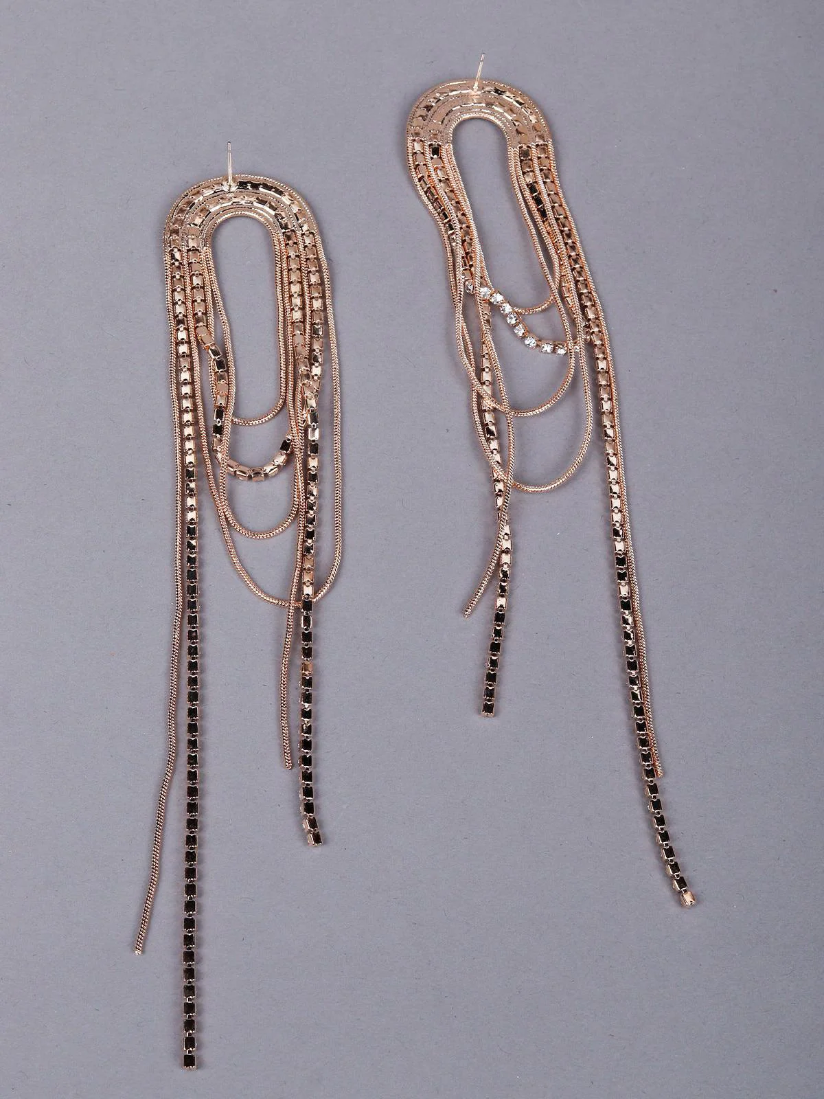 Odette Women Gold Metal Earrings Women - Image 5